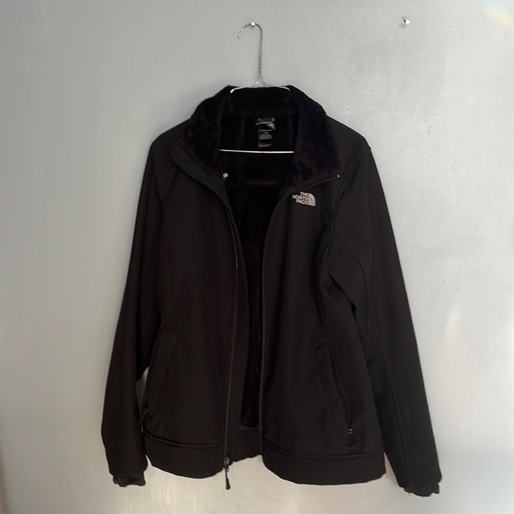 North Face Women’s Large Full Zip Hoodie with Fur Lining